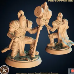 $3.00Human Paladin on the knees 32mm