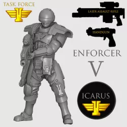 $3.00ICARUS ENFORCER WITH LASER ASSAULT RIFLE 2