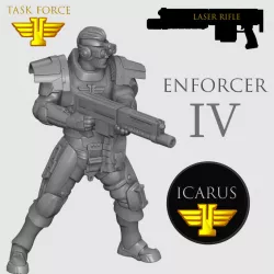 $3.00ICARUS ENFORCER WITH LASER ASSAULT RIFLE