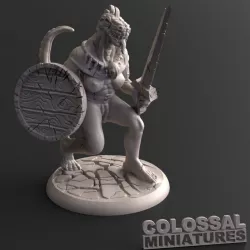 $3.00Lizardfolk Female Sword and Shield A