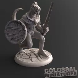 $3.00Lizardfolk Male with Sword and Shield A