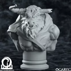 $3.00Minotaur Bust, pre-supported