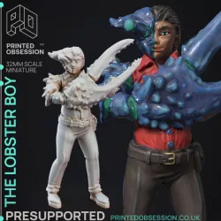 $3.50Lobster Boy - Circus of Horrors - PRESUPPORTED - 32mm Scale