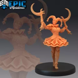 $3.90Harlequin Mad Girl / Female Scary Jester / Horror Circus & Carnival Clown