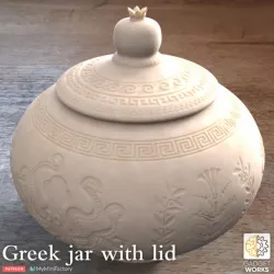 $4.00Greek 'ceramic' pot with lid