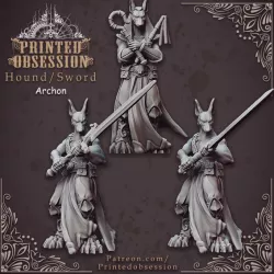 $4.00Hound Archon - Heaven Hath no Fury - 32mm scale - dnd [Pre-supported]