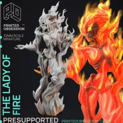 $4.00Lady of Fire - Circus of Horrors - PRESUPPORTED - 32mm Scale