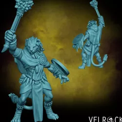 $4.00Male Leonin Healer with Mace and Shield (PRESUPPORTED)