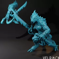 $4.00Male Lizardfolk Pirate with Cutlass and Dagger (PRESUPPORTED)