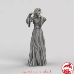 $4.00Melody Half-Elf Female Bard 1 inch base, 32 mm height Medium miniature