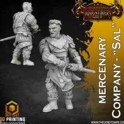 $4.00Mercenary Company - Sal - 32mm scale pre-supported