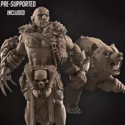 $4.50Genasi Druid & Bear (Water)