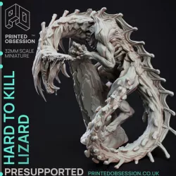 $4.50Hard To Kill Lizard - SCP "The D&D Incursion - PRESUPPORTED - 32mm scale