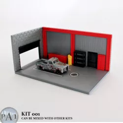 $4.70MINI GARAGE DIORAMA FOR 1/64 SCALE DIECASTS - MODEL 001