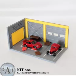 $4.70MINI GARAGE DIORAMA FOR 1/64 SCALE DIECASTS - MODEL 002