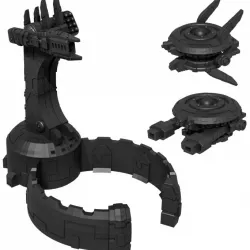 $4.95Greater good defence port, energy walls and drone landing platform (Sci Fi Terrain)