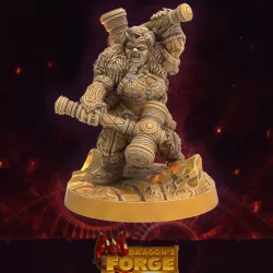 $4.99Ironpelt Dwarf Barbarian - Hammers