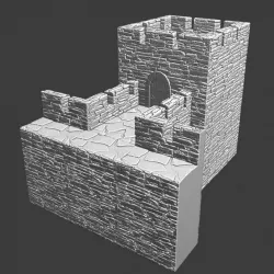 $5.00Medieval castle bastion with square tower