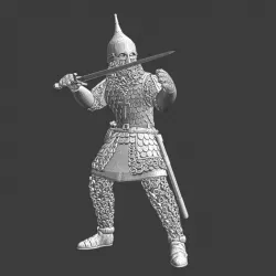 $5.00Medieval Heavy armoured russian warrior with sword