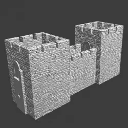 $5.00Medieval Heavy Wall - Modular Castle System