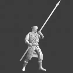 $5.00Medieval infantry with spear and flat helmet