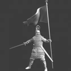 $5.00Medieval Russian Noble with banner