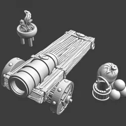 $5.00Medieval small wheeled canon - bombard
