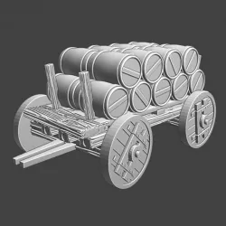 $5.00Medieval Supply Wagon- Barrel edition