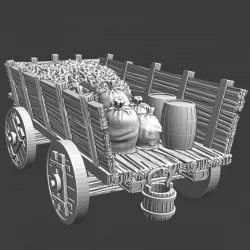 $5.00Medieval Supply wagon hay and grains