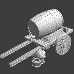 $5.00Medieval water wagon- camp supply