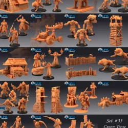 $59.90Green Siege Set / Orc & Goblin Army Warfare / Siege Engine Collection / Pre-Supported