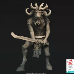 $6.00Ghour – Demon Minotaur (2 inch/50 mm base, 2.5 inch/65 mm height miniature)