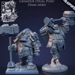 $6.99Grimdur The Cleric - Idle and Action Pose