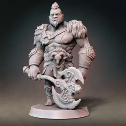 $7.00Goliath Barbarian Type A (With Hair) w/ Modular Hands + 4 Weapons (Presupported)
