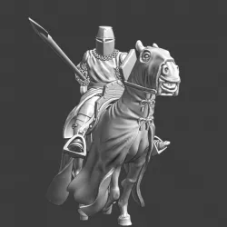$7.50Medieval crusader knight charging