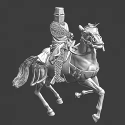 $7.50Medieval crusader knight drawing sword