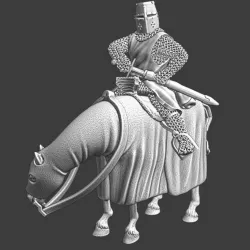 $7.50Medieval crusader knight drawing sword