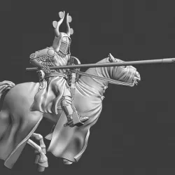 $7.50Medieval Danish King Valdemar charging on horse