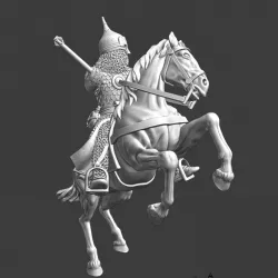 $7.50Medieval Russian knight fighting with mace