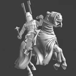 $7.50Medieval Teutonic Order Knight Mounted