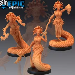$8.90Gorgon Sisters Stheno Set / Medusa Sister / Half Snake Woman / Female Lamia