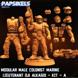 $8.99MODULAR MALE COLONIST MARINE LIETUENANT OJI ALKIASID KIT A