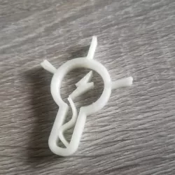 Glow in the dark floating lightning bolt in light bulb