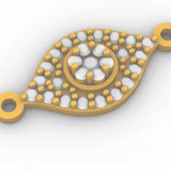 Gold Evil Eye Pendant