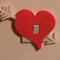 Heart-shaped light switch cover