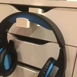 IKEA desk drawer headphone holder