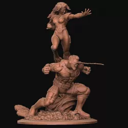 Jean grey and cyclops -Bust