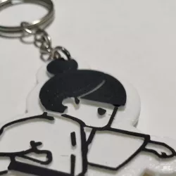 Karate Girl bag tag
