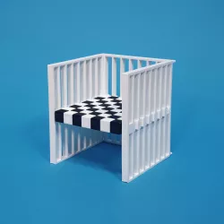 Koloman Moser Armchair - 3D Printed Doll Furniture