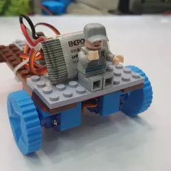 Lego 9g servo mount and lego omnidirectional wheel mount